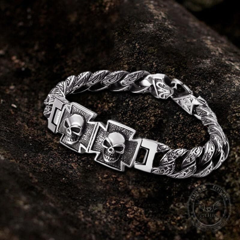 Vintage Skull Stainless Steel Bracelet