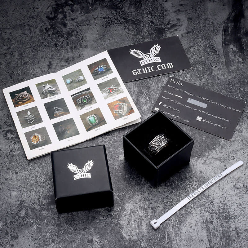 Vintage Surrounded Celtic Knot Stainless Steel Viking Ring