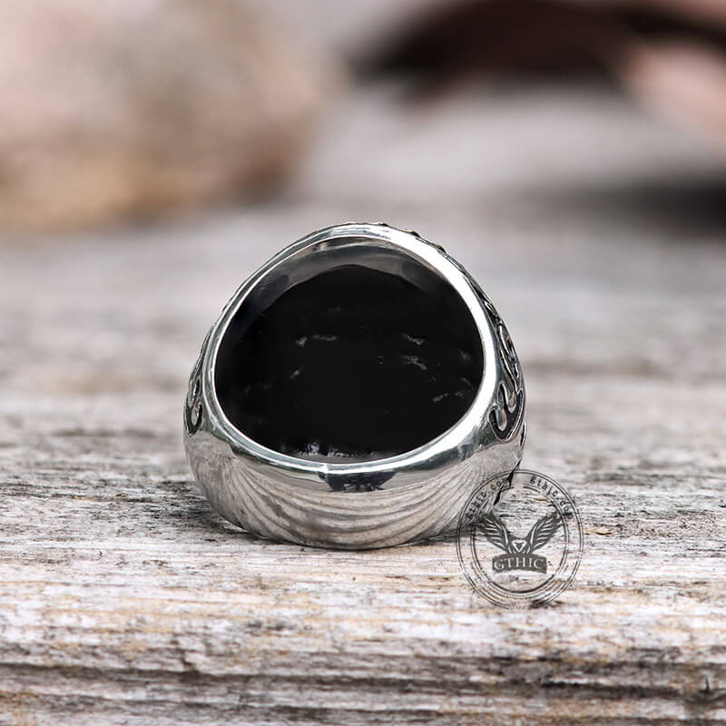 Vintage Tiger Eye Stainless Steel Gemstone Ring