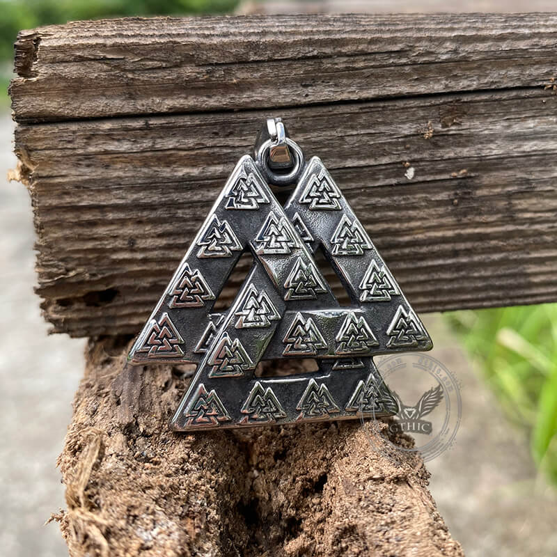 Vintage Valknut Stainless Steel Viking Pendant
