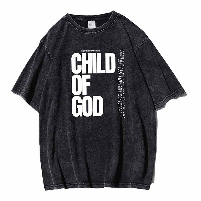 Vintage Washed Child Of God Hoodie Sweatshirt T-shirt