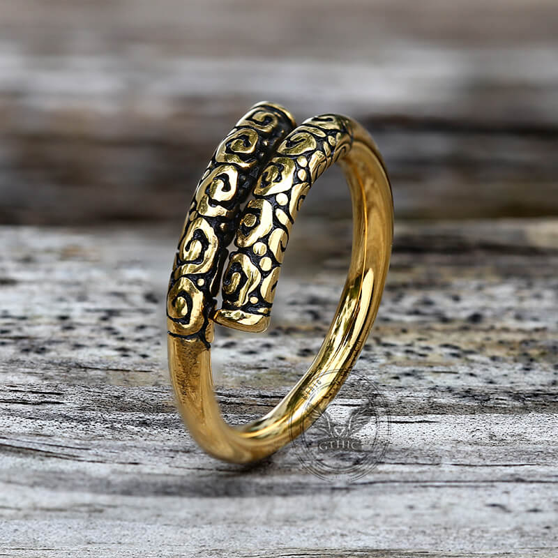 Vintage Wukong Jin Gu Bang Stainless Steel Ring