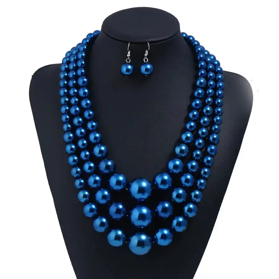 Stylish High-Quality Pearl Multi-Layer Evening Necklaces