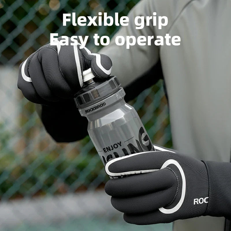 Winter Riding Gloves Water Repellent Full-Palm Silicone