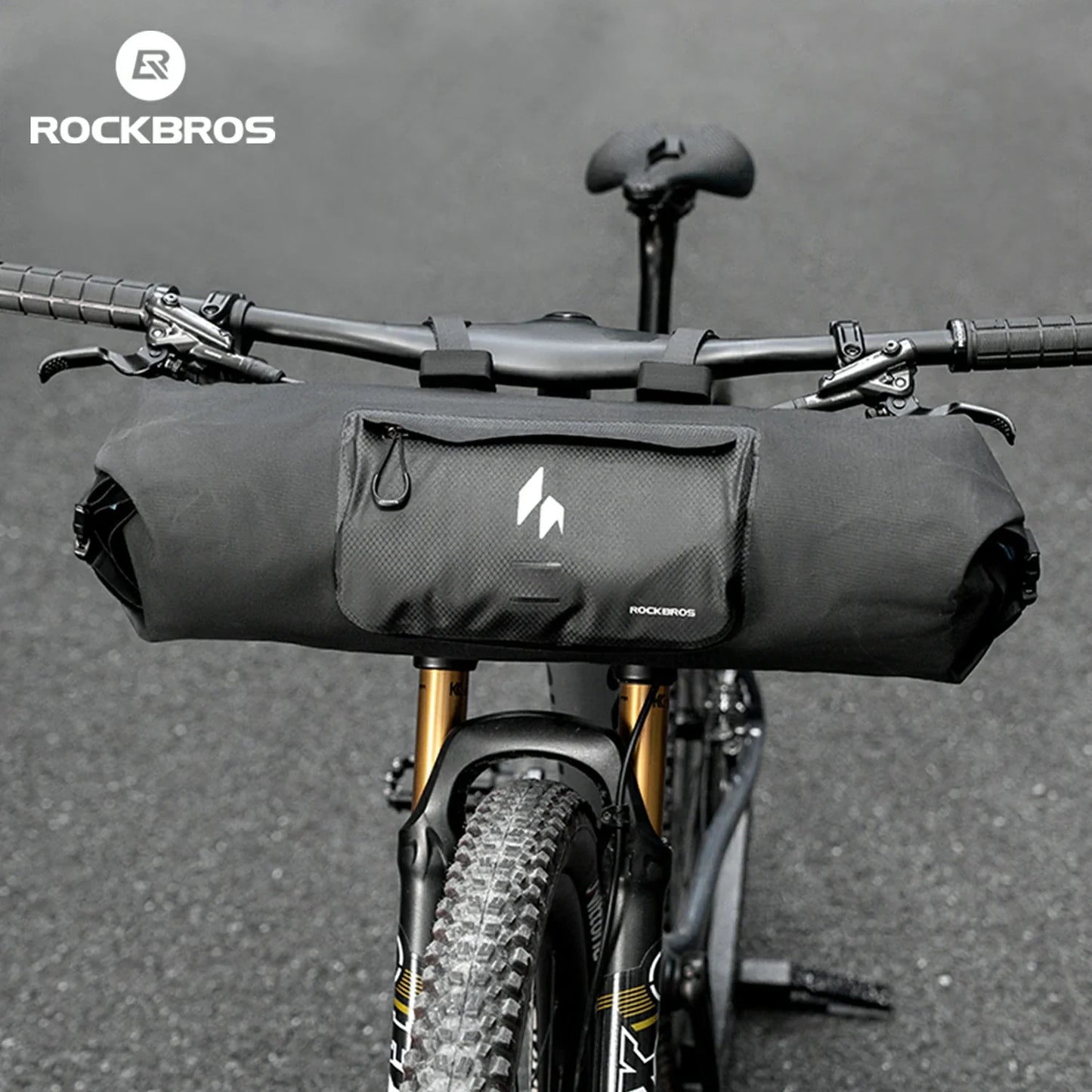 RideMate 100% Waterproof Bike Handlebar Bag 8L Double-sided Opening Expanded Capacity