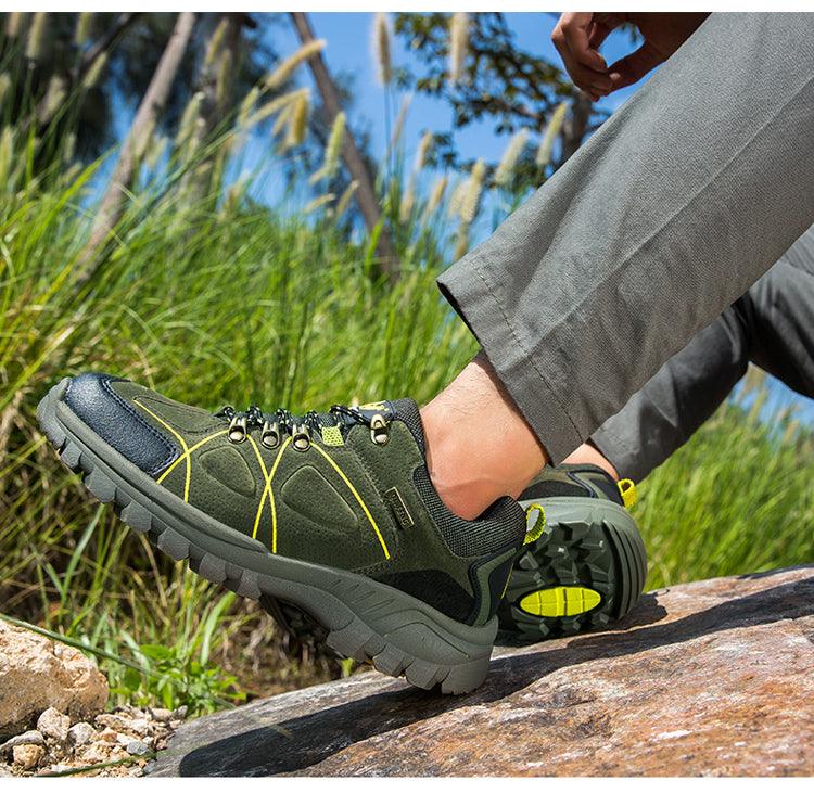 Waterproof Hiking Boots Mens Casual Shoes Walking Climbing Hiking Mountain Sport Boots Hunting Mens Slip-Resistant Climbing Shoes Lightweight Walking Shoes