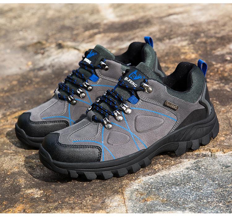 Waterproof Hiking Boots Mens Casual Shoes Walking Climbing Hiking Mountain Sport Boots Hunting Mens Slip-Resistant Climbing Shoes Lightweight Walking Shoes