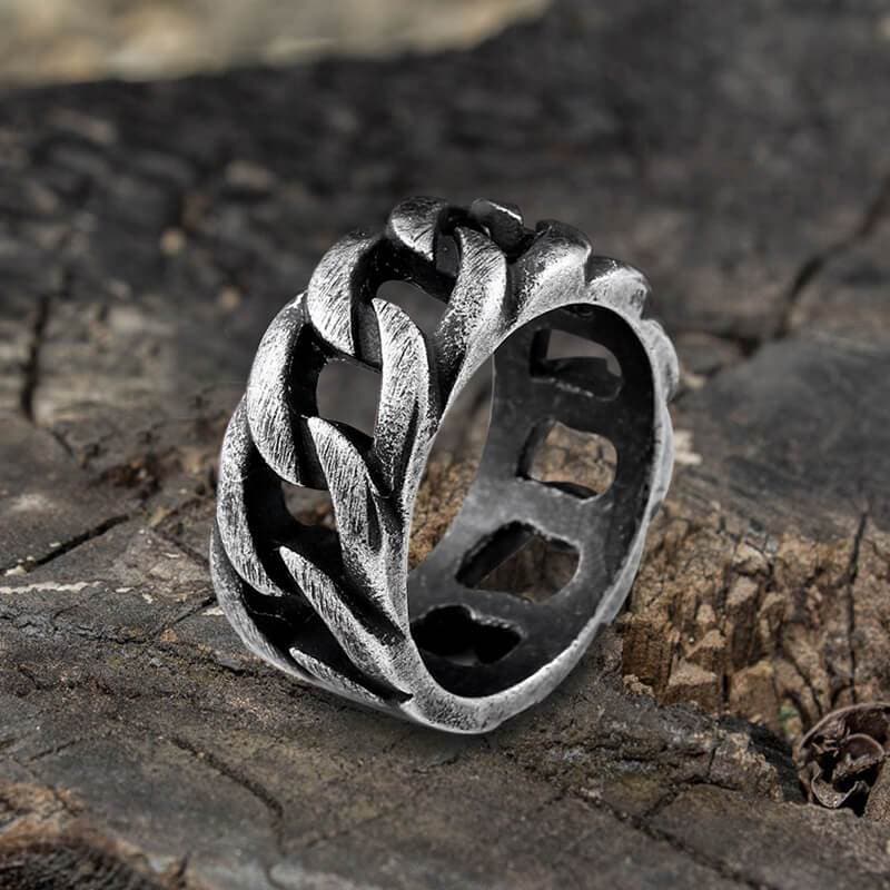 Weave Pattern Stainless Steel Ring