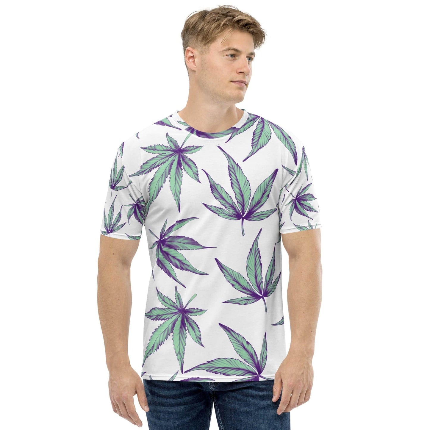 Men's Minty Cannabis Leaf T-Shirt