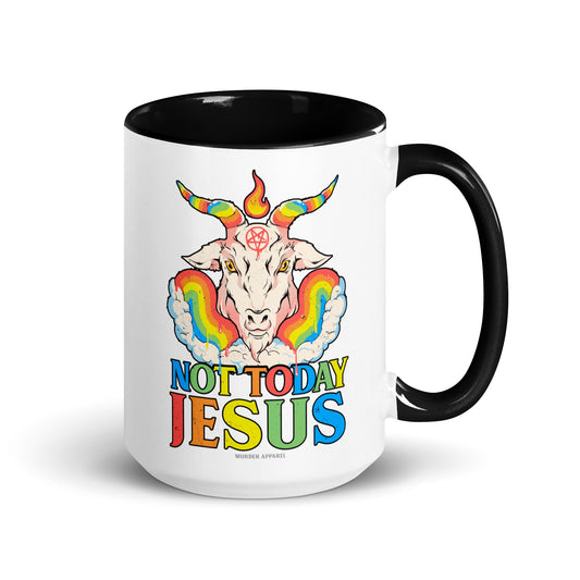 Not Today Jesus Mug