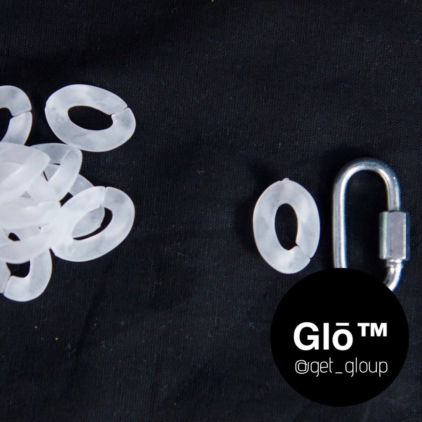 White Frosted Medium Cuban Link Bracelet. Acrylic glass Chain