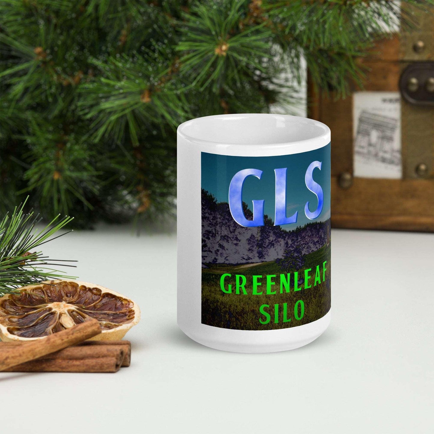GLS Nuke GreenLeaf Silo White glossy cup / The Gliz mug - Lizard Vigilante