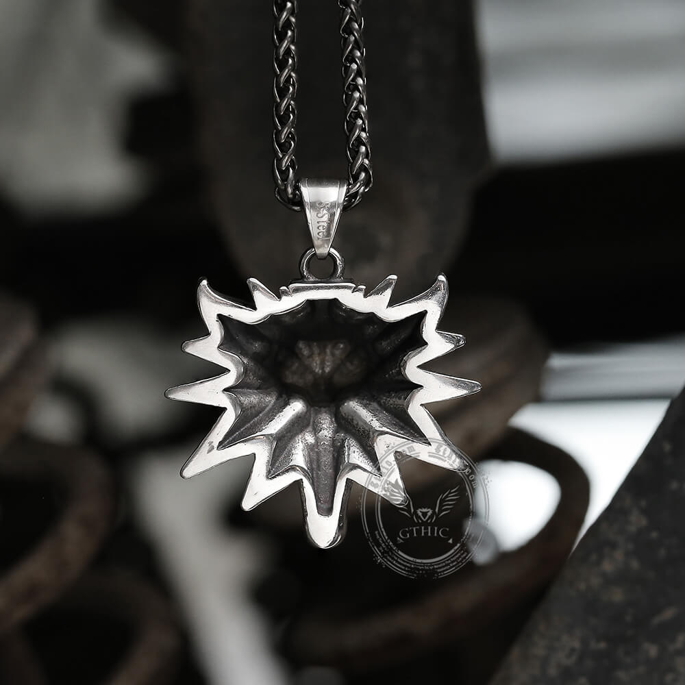 Wild Hunt Wolf Head Stainless Steel Pendant