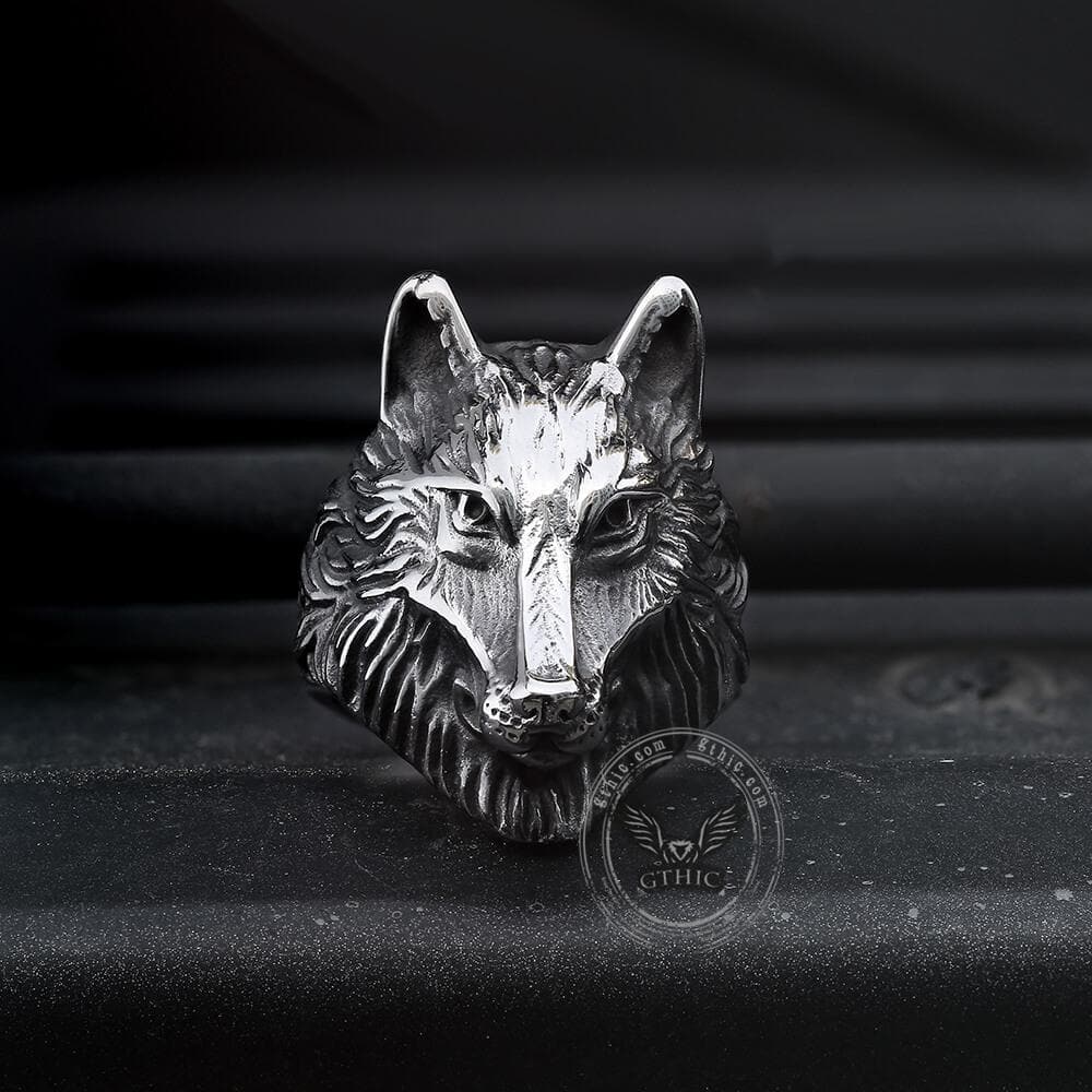 Wild Wolf 316L Stainless Steel Viking Ring
