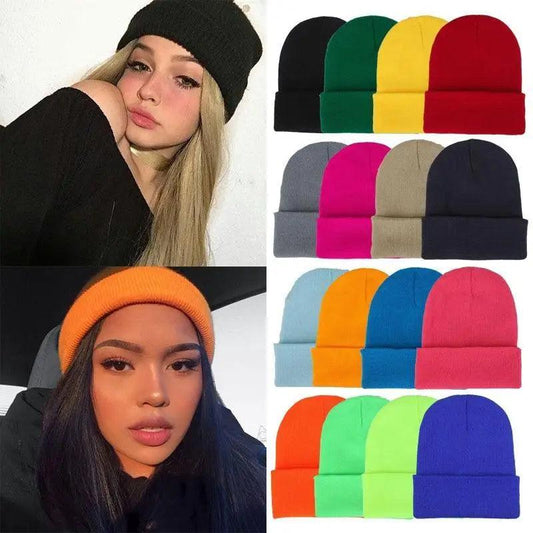 Winter Hats for Women Men New Beanies Knitted Solid Cool Hat Girls Autumn Female Beanie Warm Casual Cap For Winter Comfortable Soft Daily Slouchy Beanies Stylish Cool Hats For Girls And Boys