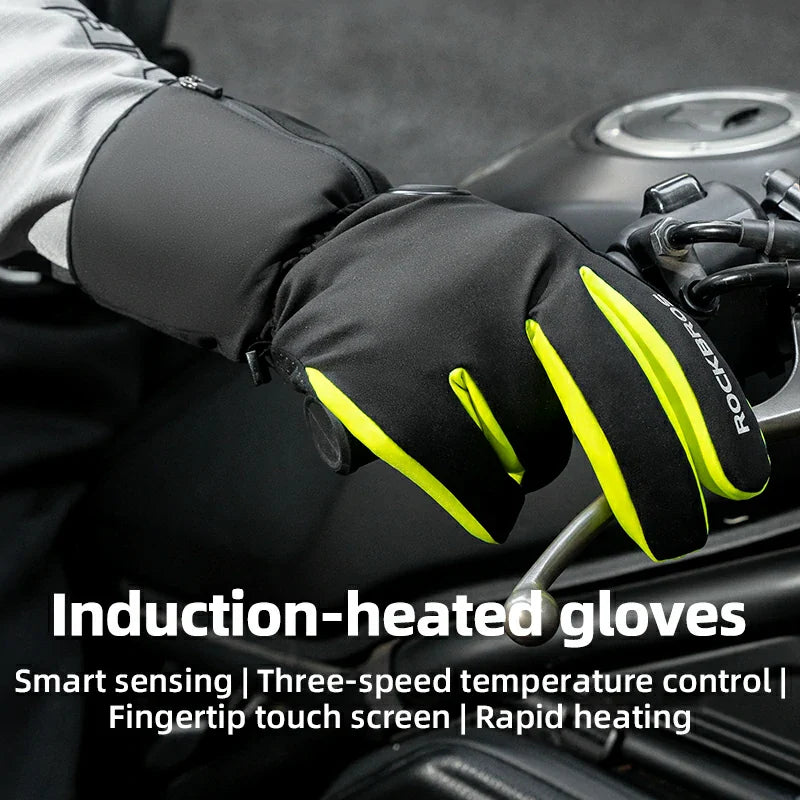 Winter Induction Heated Gloves Warm Windproof