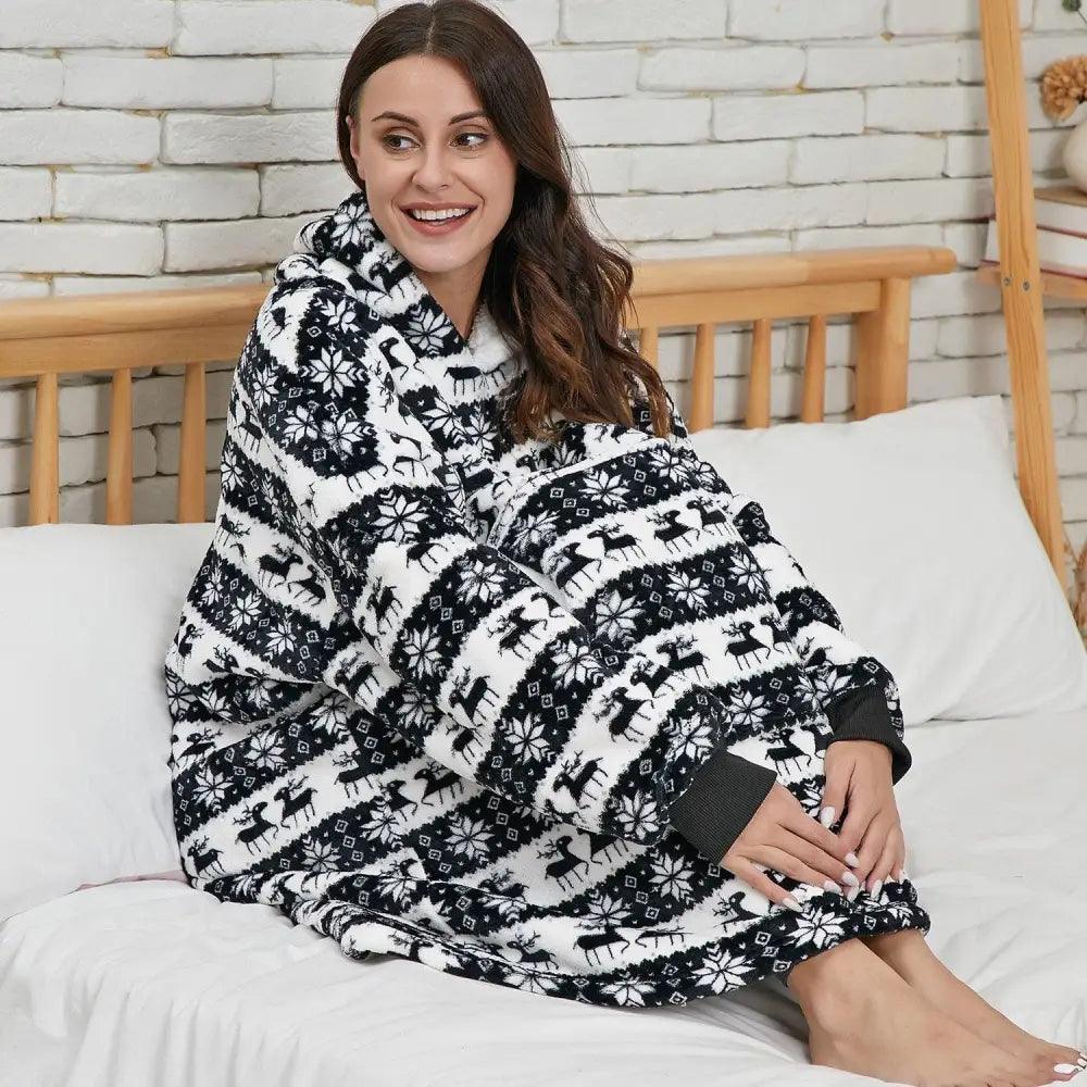 Winter Oversized Wearable Blanket Women Hoodies Sweatshirt TV Blanket With Sleeves Pullover Warm Soft Unisex Hoody Comfortable Sweatshirts For Autumn