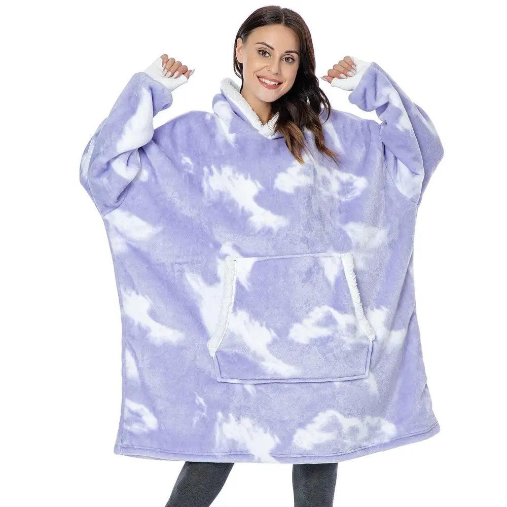 Winter Oversized Wearable Blanket Women Hoodies Sweatshirt TV Blanket With Sleeves Pullover Warm Soft Unisex Hoody Comfortable Sweatshirts For Autumn