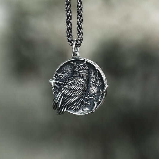 Wisdom Owl Stainless Steel Pendant