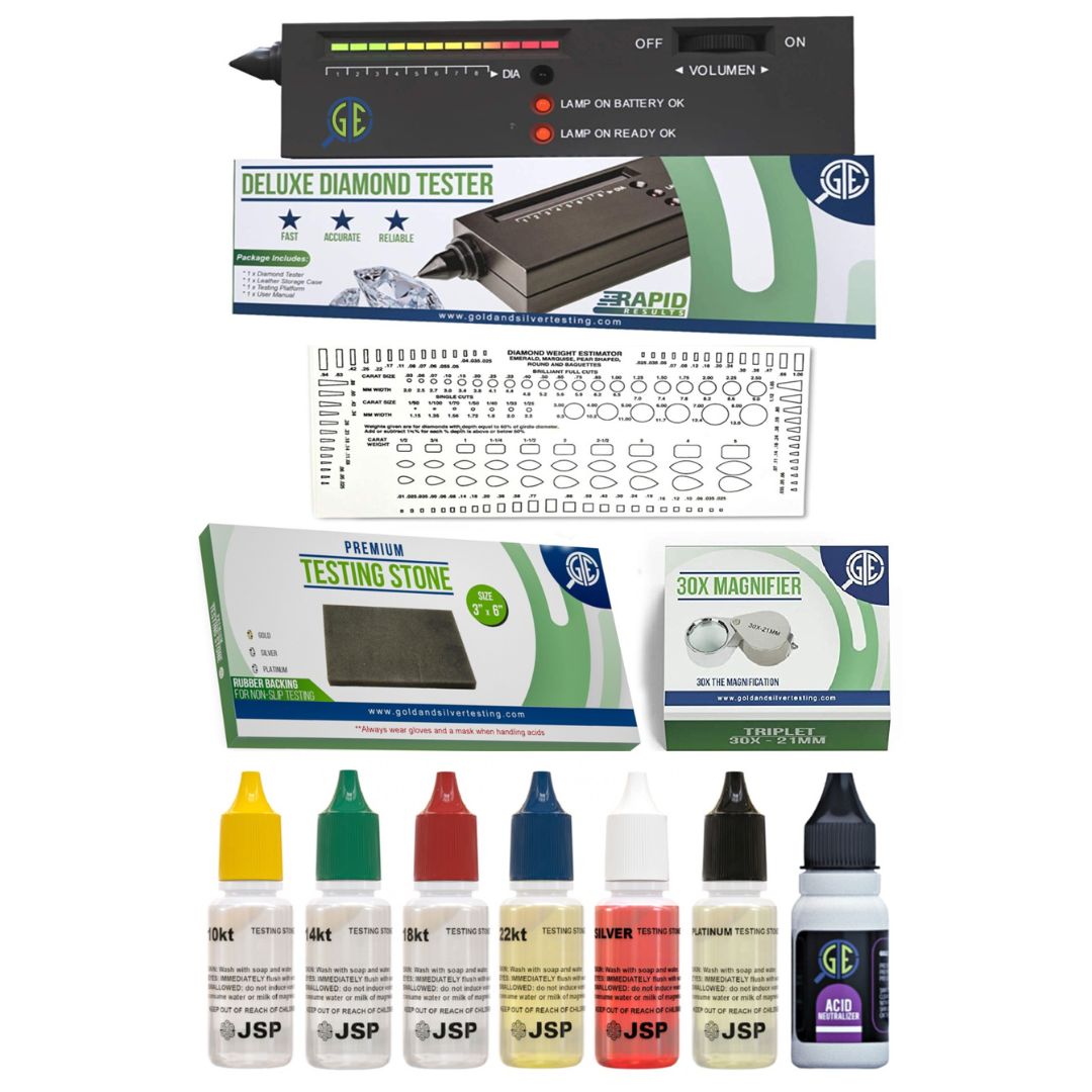 Purity Testing Kit for Diamonds Gemstones Moissanites Gold Silver and Platinum Jewelry Electronic Digital Diamond Tester Machine JSP GTE