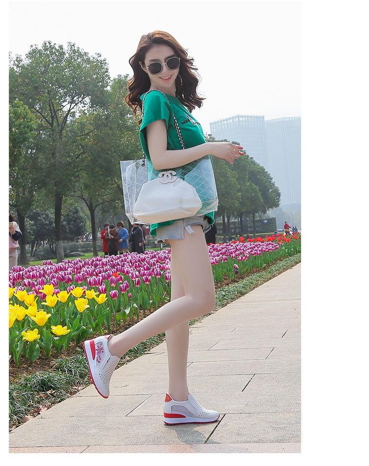 Women Comfortable Casual Shoes Summer Slip On Mixed Colors Increasing Height Sneakers Fashion High Top Hidden Heel Shoes Casual Platform Ankle Boots