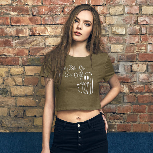 Witch Better Give Me Some! Women’s Crop Tee - Lizard Vigilante