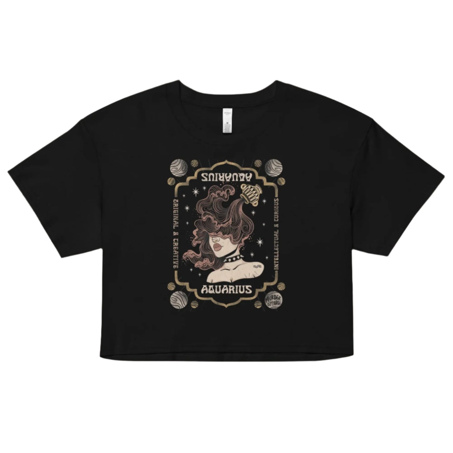 Aquarius Zodiac Crop Top