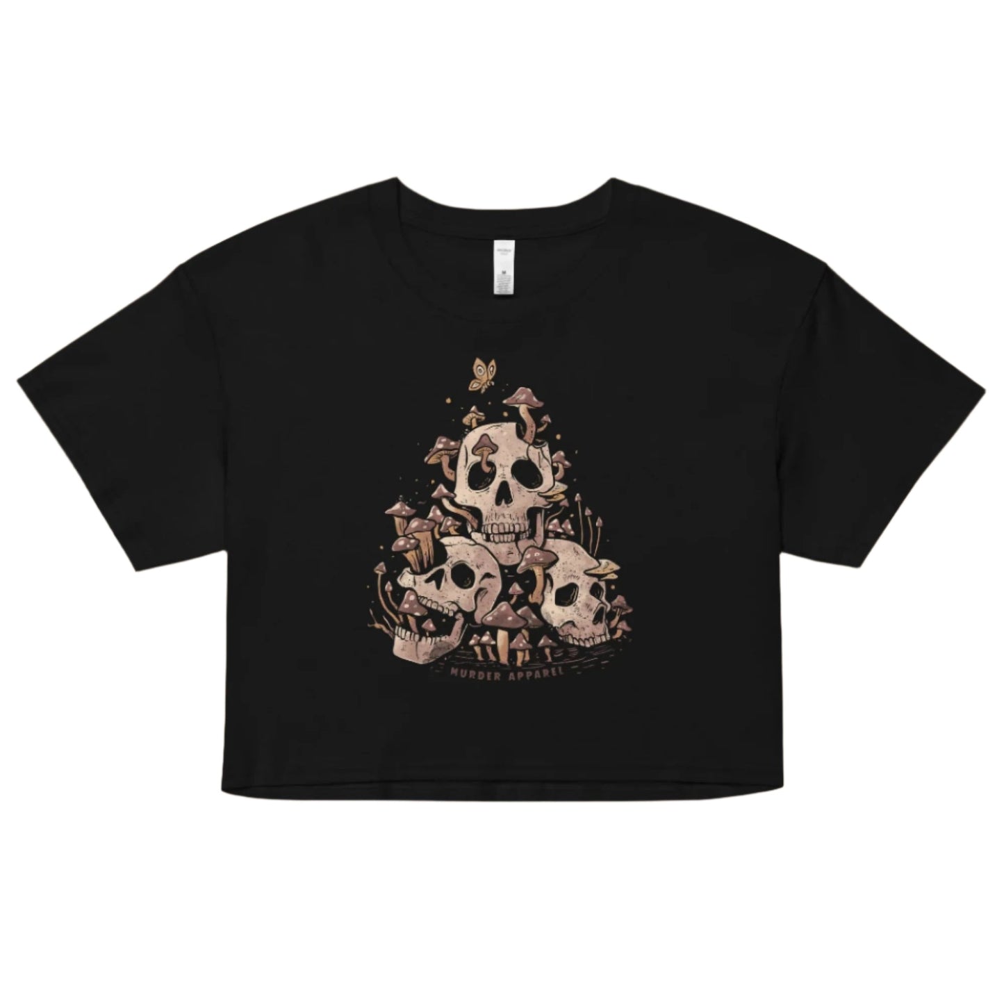 Skulls And Fungi Crop Top