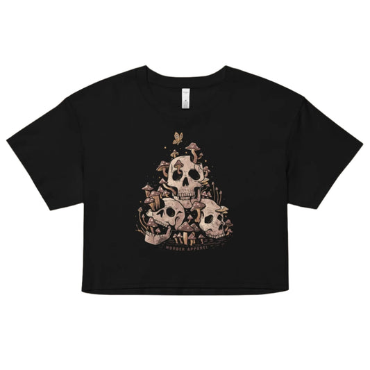 Skulls And Fungi Crop Top