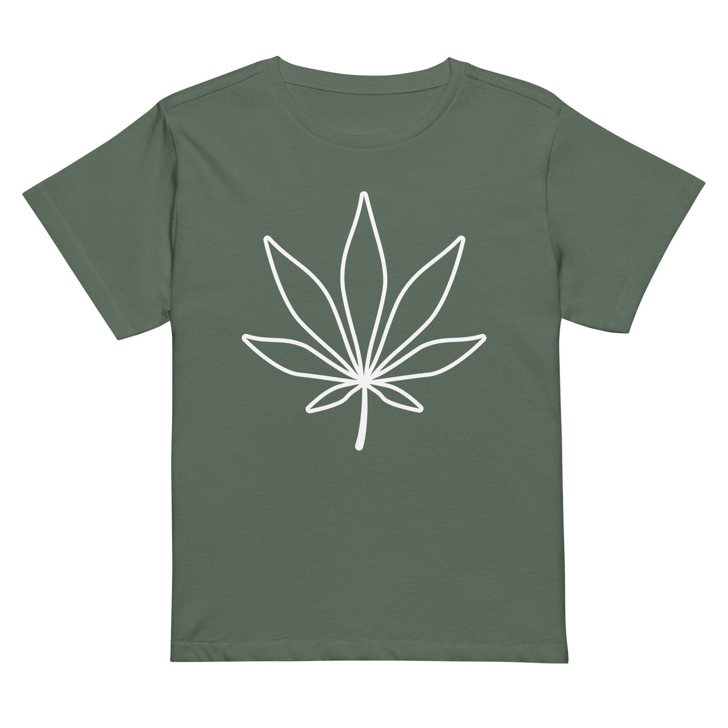 Weed Leaf Women’s high-waisted t-shirt - Lizard Vigilante