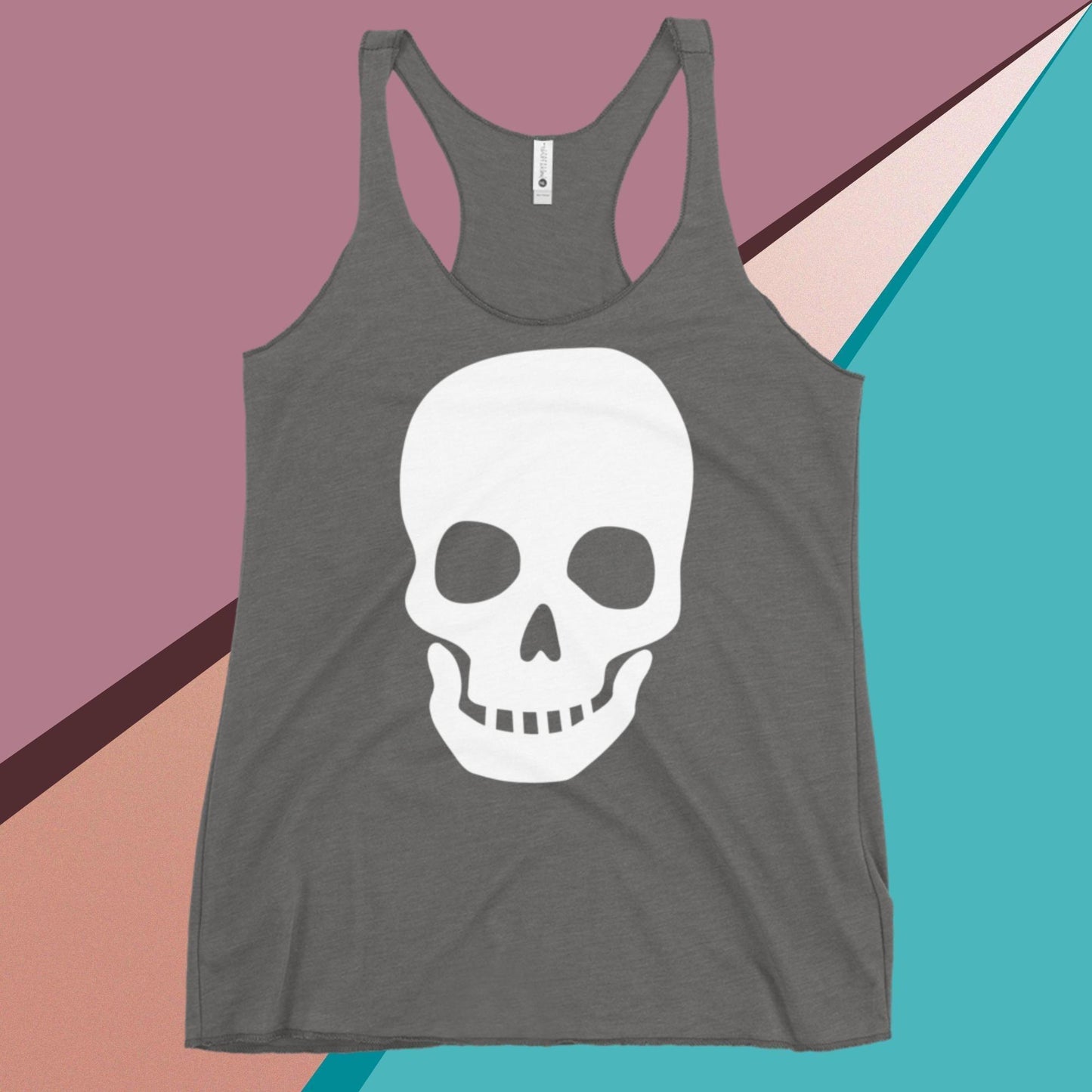 Skull Women's Racerback Tank - Premium  from Lizard Vigilante - Just $25.69! Shop now at Lizard Vigilante