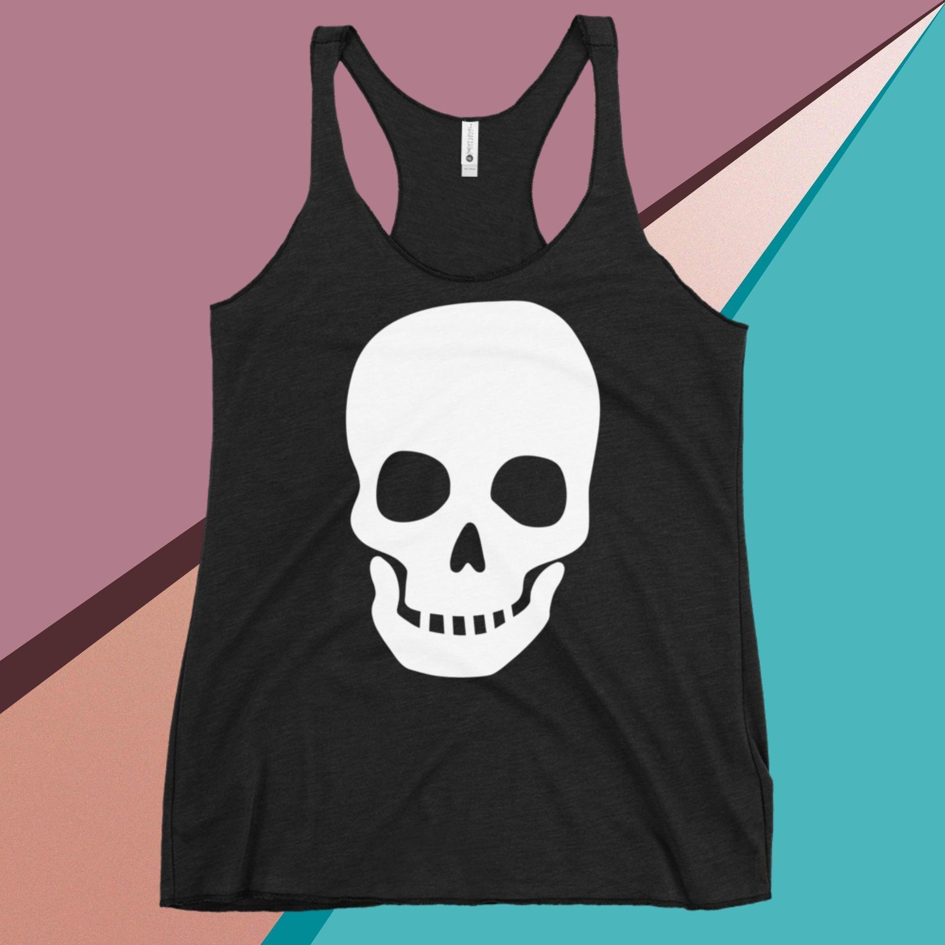 Skull Women's Racerback Tank - Premium  from Lizard Vigilante - Just $25.69! Shop now at Lizard Vigilante