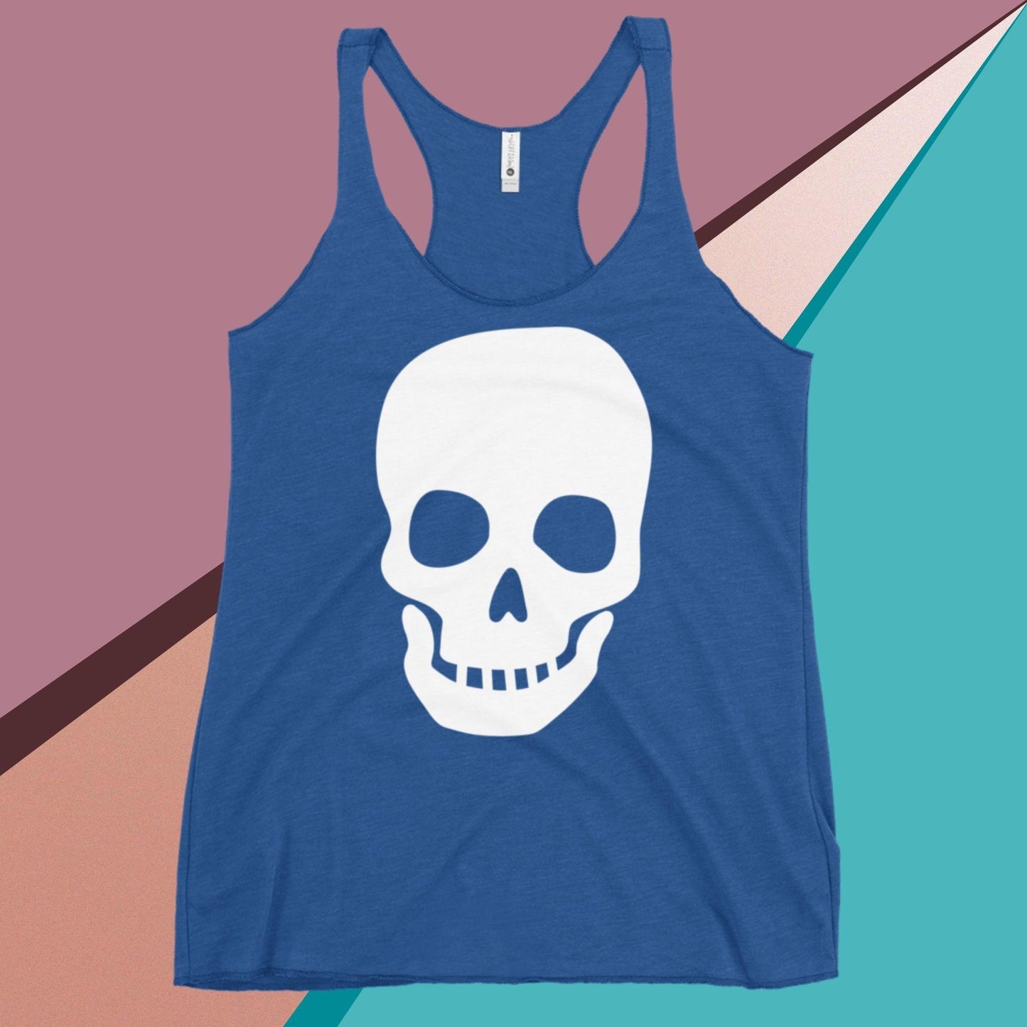 Skull Women's Racerback Tank - Premium  from Lizard Vigilante - Just $25.69! Shop now at Lizard Vigilante