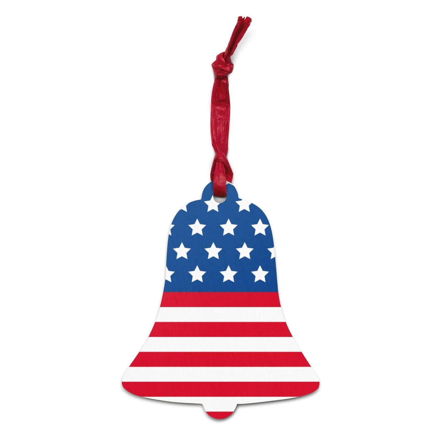 American Flag Wooden Hanging Ornaments - Lizard Vigilante