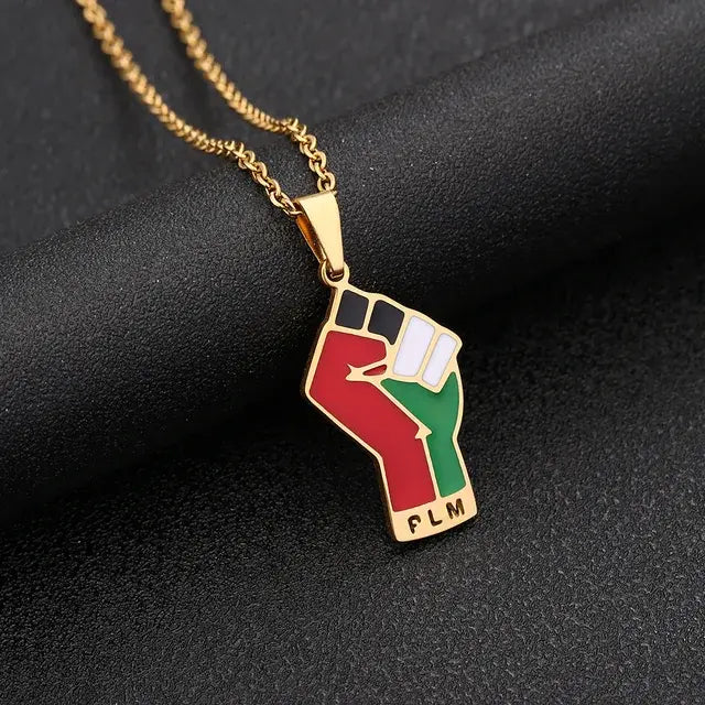 Stainless Steel Palestine Pendant Chain Necklaces