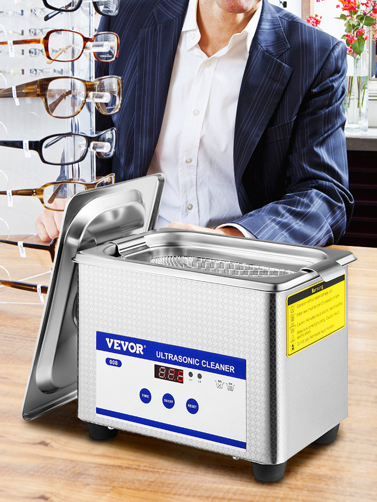 VEVOR 800ml Ultrasonic Cleaner Portable Mini Dishwasher – 35W Sonic Cleaning Machine for Home, Jewelry, Glasses, Watches, Dentures, and Vegetables - Premium Digital Ultrasonic Cleaner from Lizard Vigilante - Just $75.99! Shop now at Lizard Vigilante