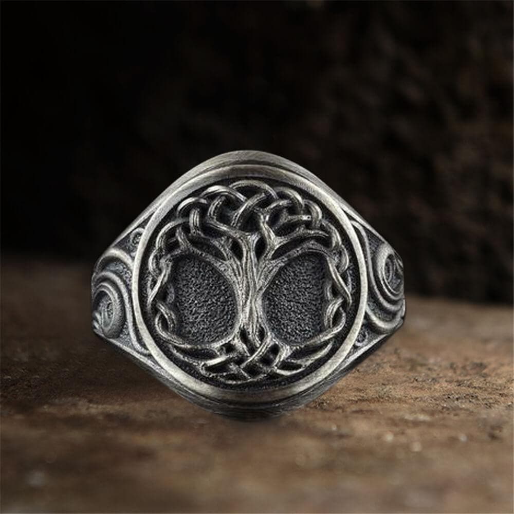 Yggdrasil Stainless Steel Viking Signet Ring
