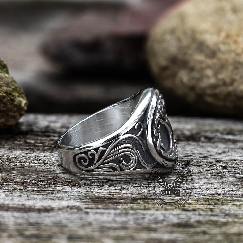 Yggdrasil Stainless Steel Viking Signet Ring