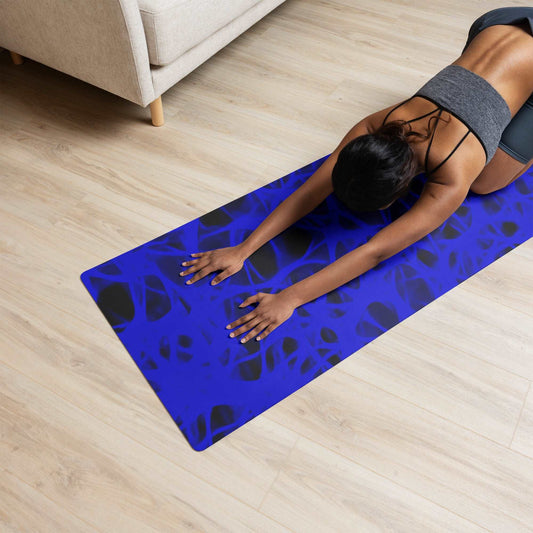 Blue Charged Yoga Mat for Hot, Sweaty Workouts - Lizard Vigilante