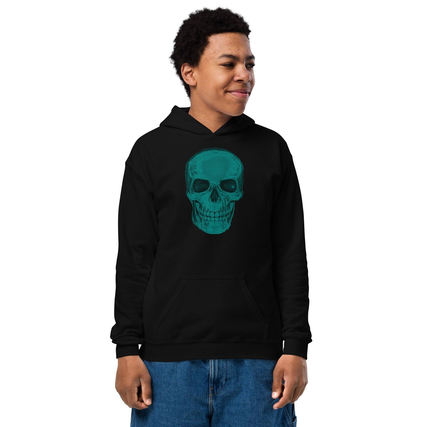 BluSkull Youth heavy blend hoodie - Lizard Vigilante