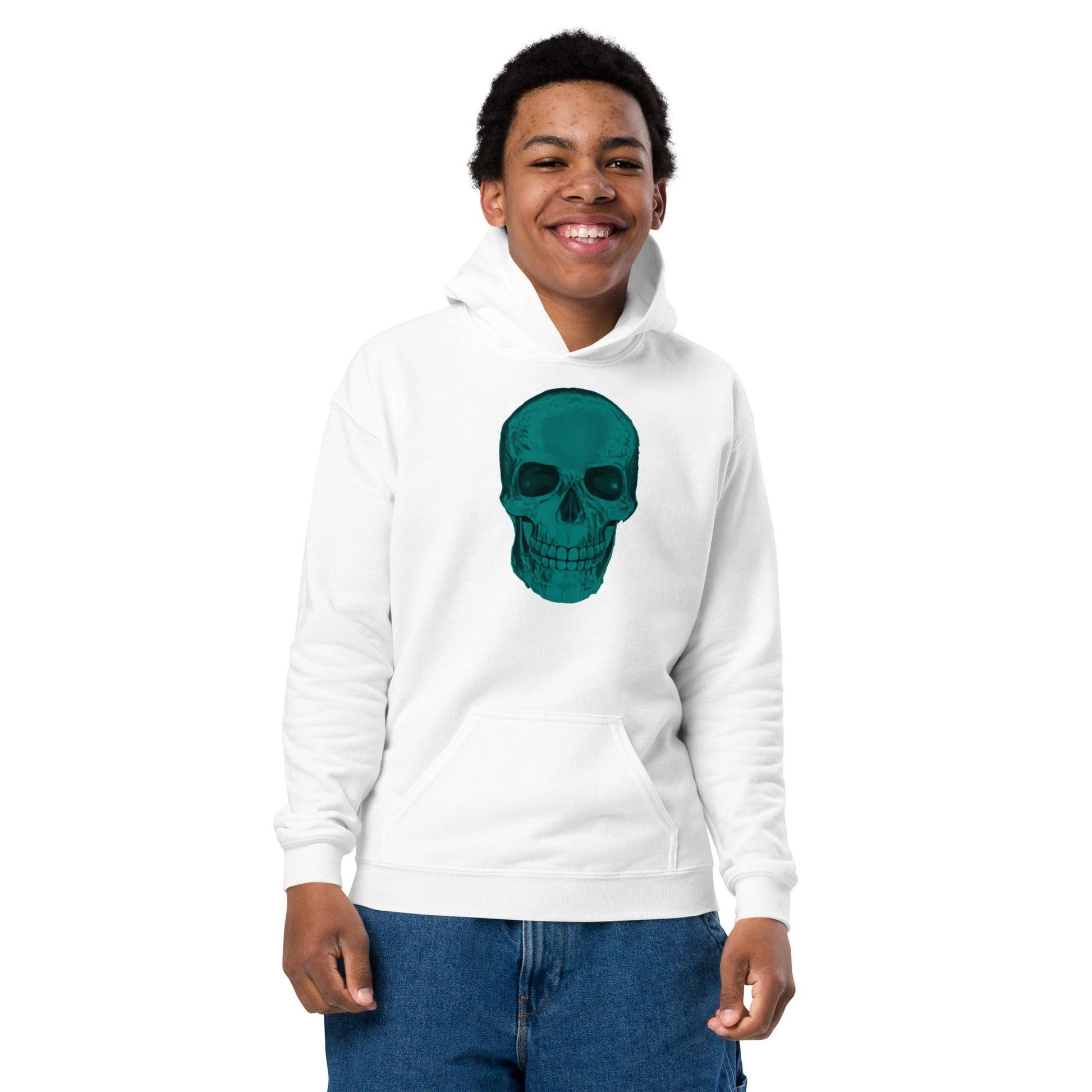 BluSkull Youth heavy blend hoodie - Lizard Vigilante