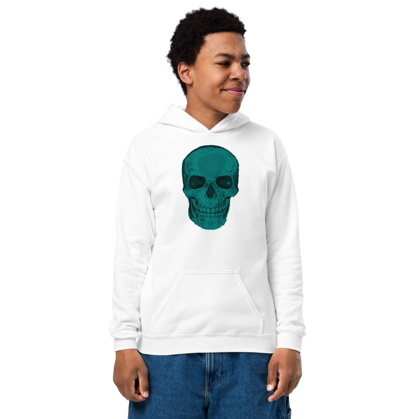 BluSkull Youth heavy blend hoodie - Lizard Vigilante