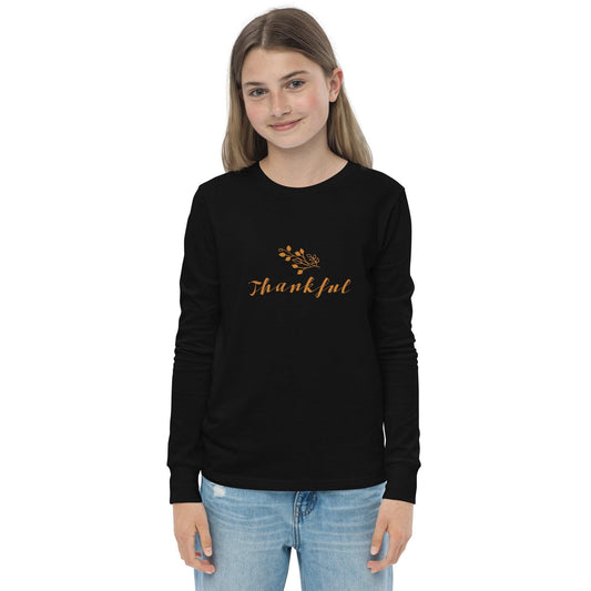 Thankful Youth long sleeve tee / Thanksgiving Holiday Longsleeve T-shirt - Lizard Vigilante