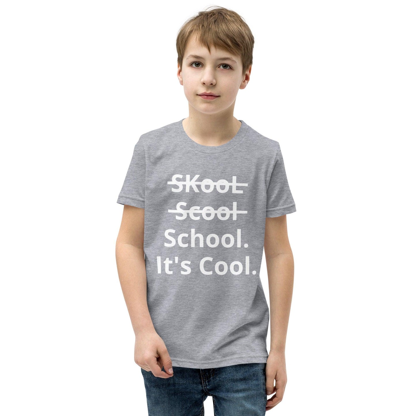 School. It's Cool. Youth Short Sleeve T-Shirt - Lizard Vigilante