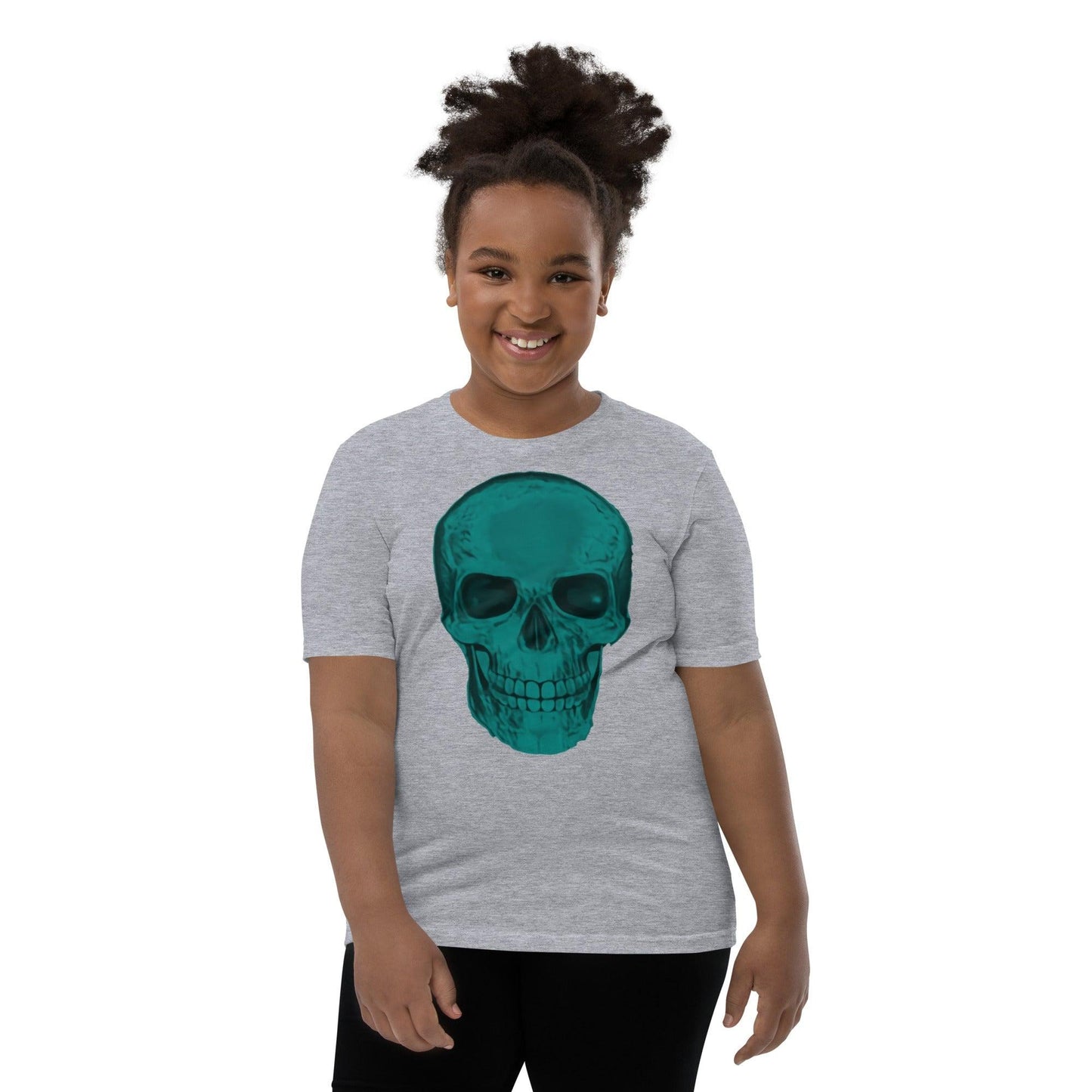 Blue Skull Youth Short Sleeve T-Shirt - Lizard Vigilante