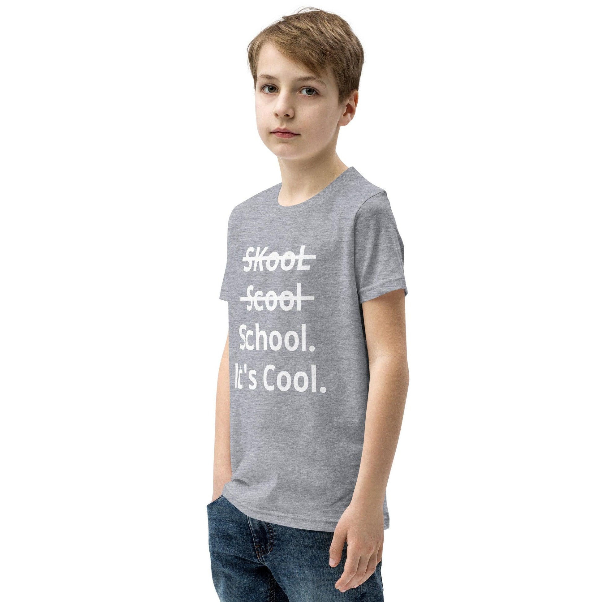 School. It's Cool. Youth Short Sleeve T-Shirt - Lizard Vigilante