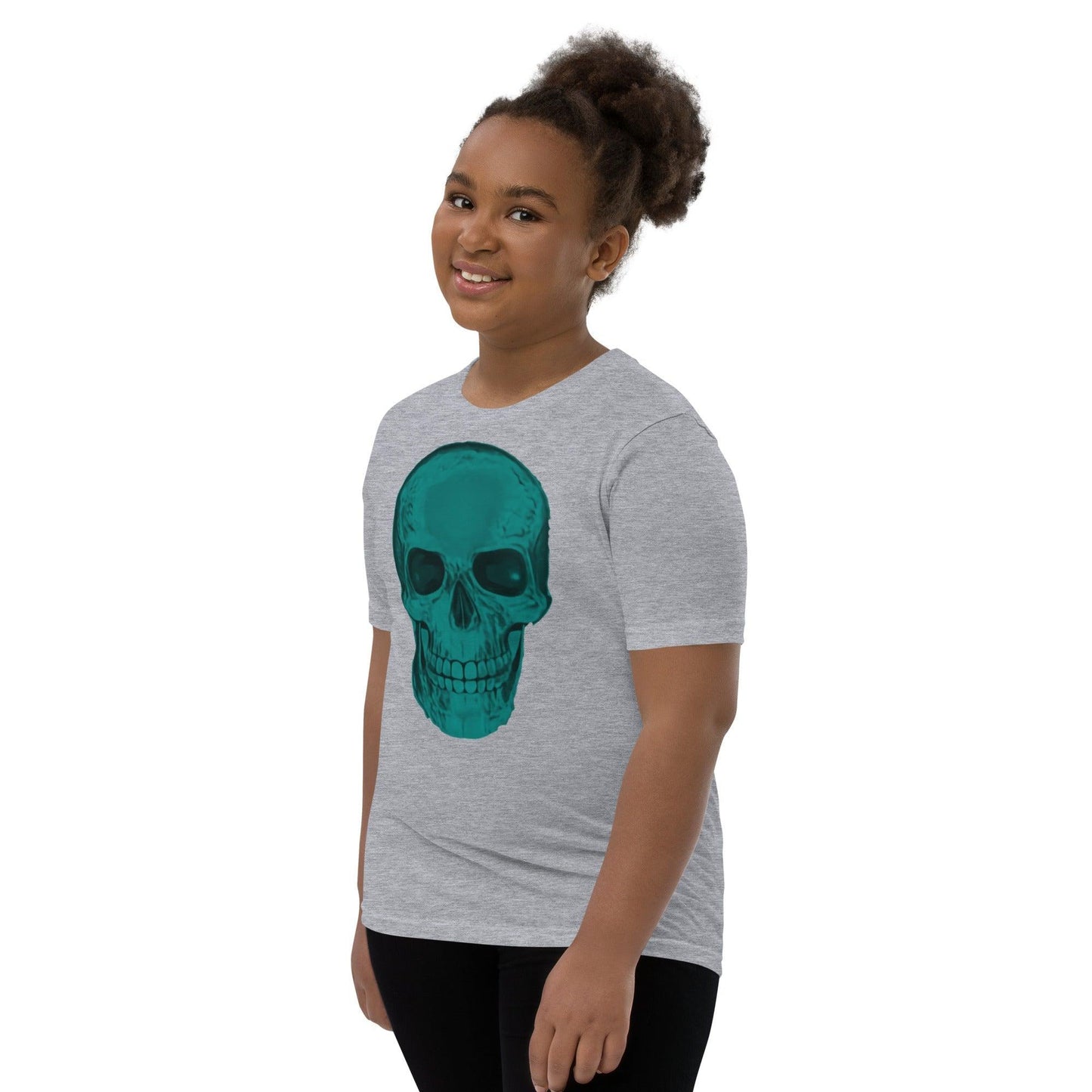 Blue Skull Youth Short Sleeve T-Shirt - Lizard Vigilante
