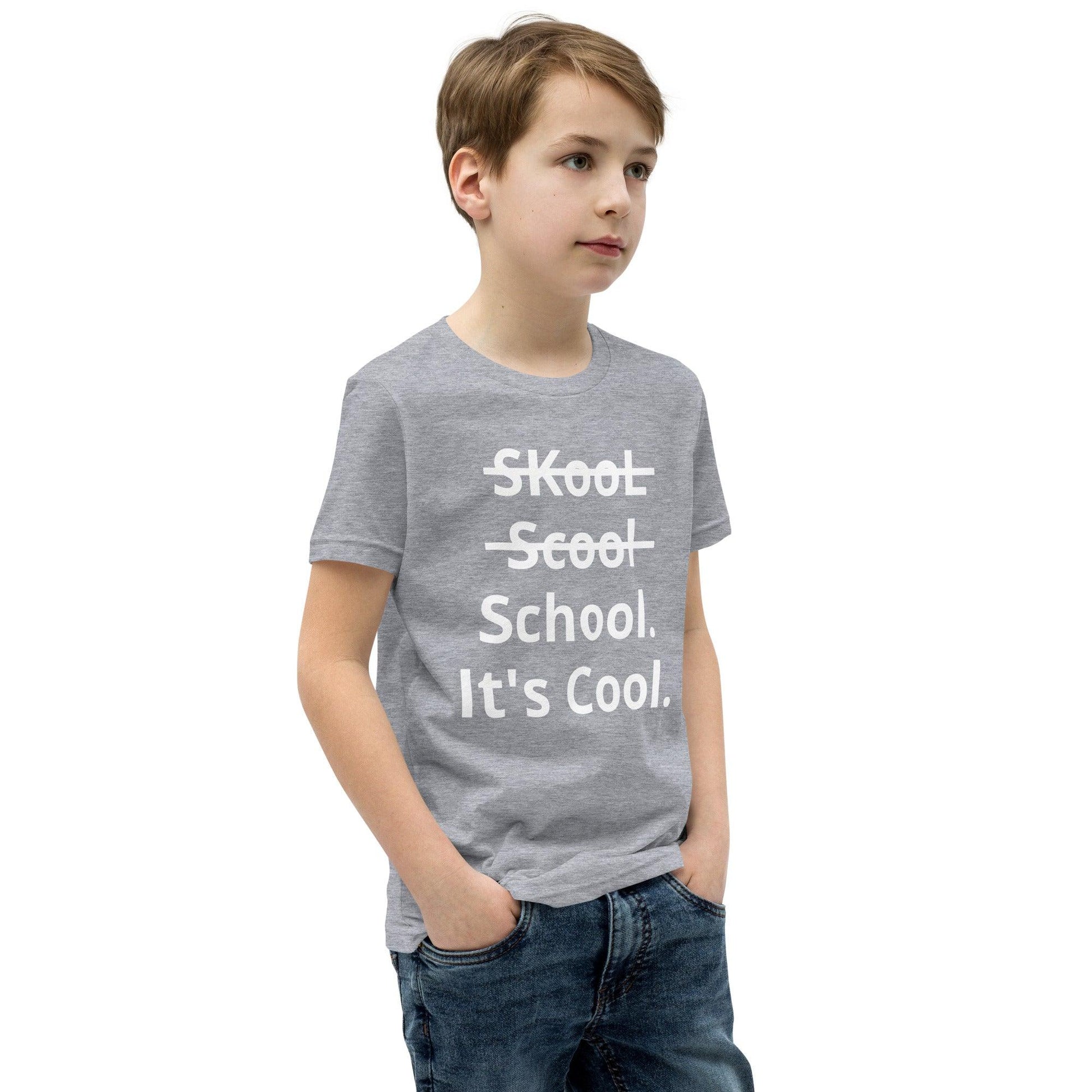 School. It's Cool. Youth Short Sleeve T-Shirt - Lizard Vigilante