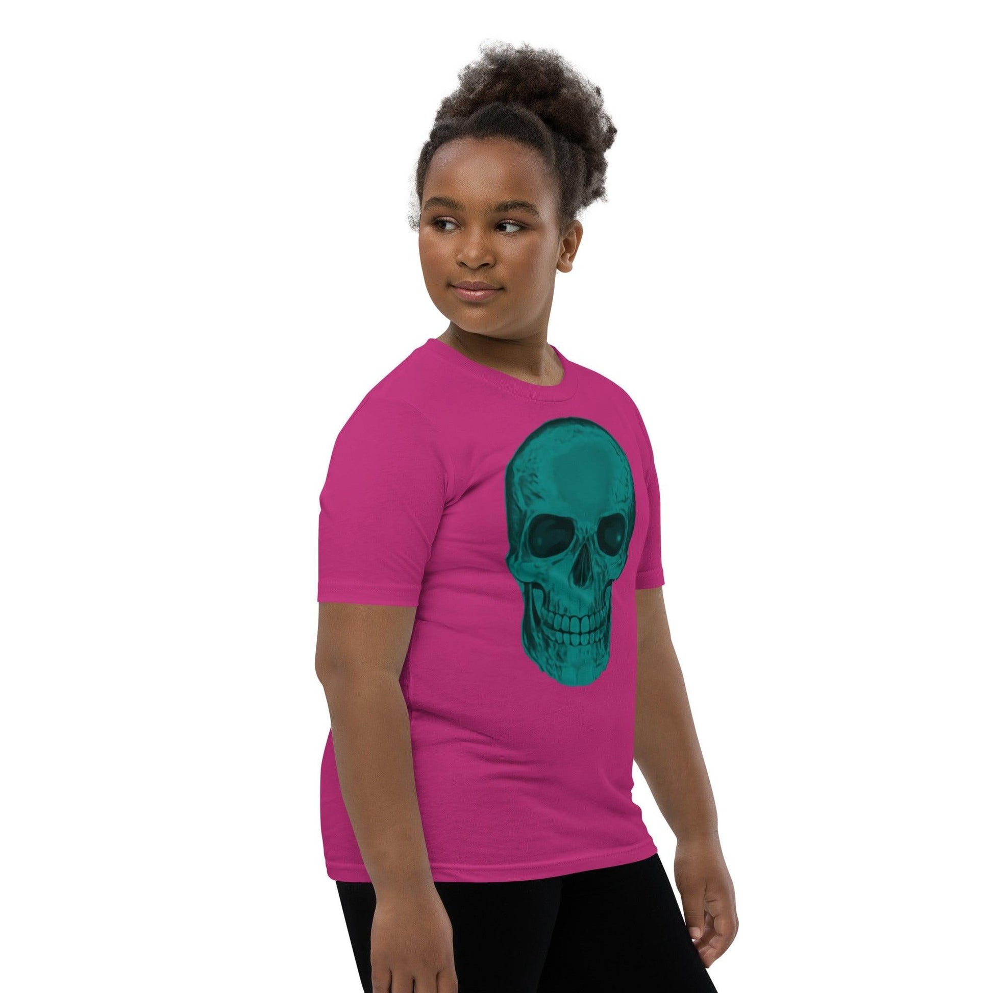 Blue Skull Youth Short Sleeve T-Shirt - Lizard Vigilante