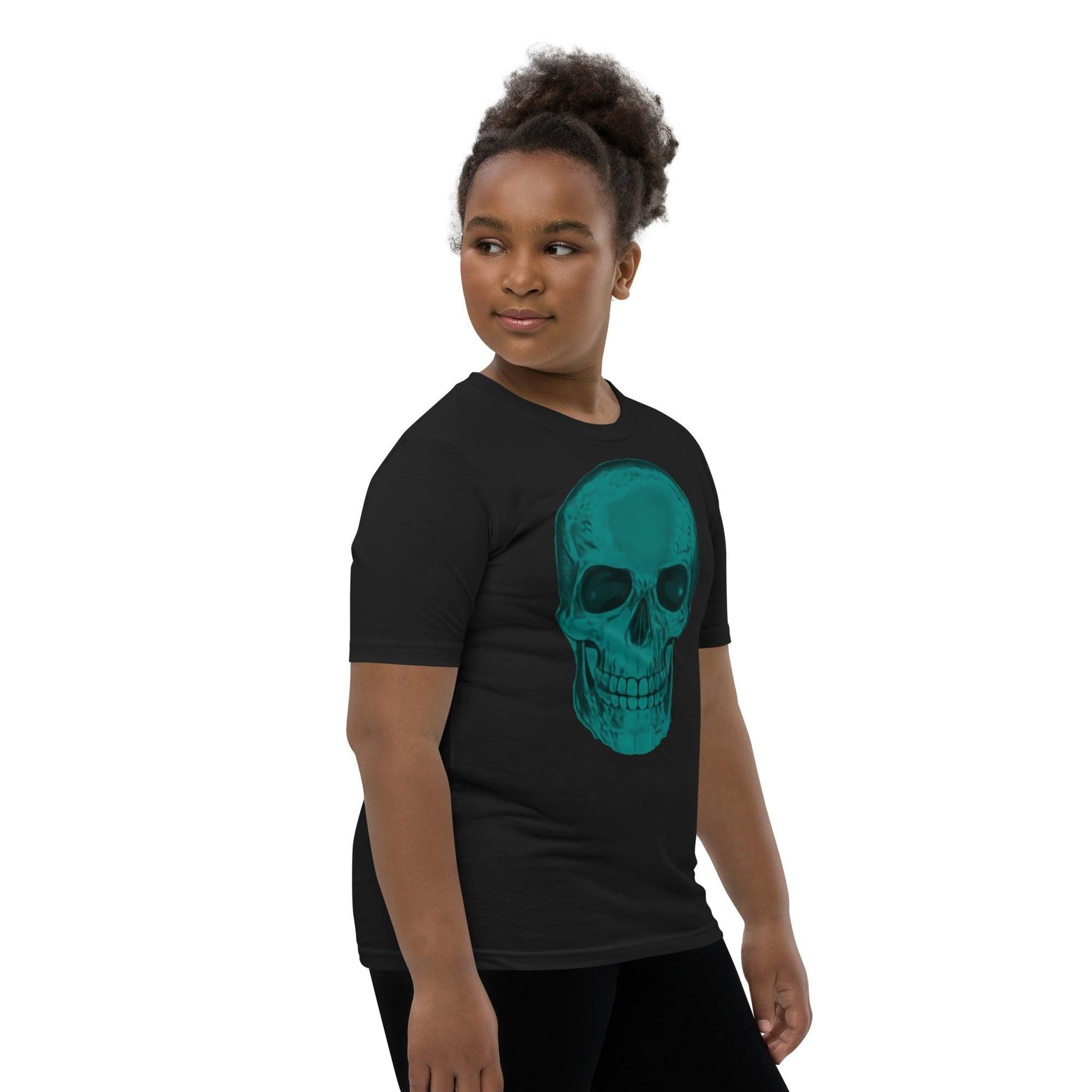 Blue Skull Youth Short Sleeve T-Shirt - Lizard Vigilante